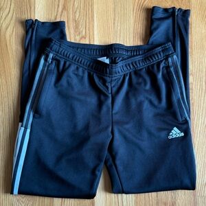 Adidas fitted nylon 3 stripe joggers track pants size women’s M